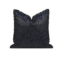 Black Textured Fur Accent Cushion – 12x20