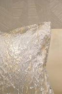Cotton Foil Cushion Cover 18x18 - Metallic Gold Textured Pillow