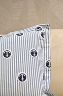 Nautical Stripe Cotton Linen Cushion – 18x18 Inch