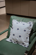 Nautical Stripe Cotton Linen Cushion – 18x18 Inch