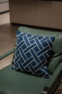 Woven Denim Decor Cushion – 18x18 Inch