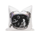 Cosmic Astronaut Velvet Cushion – 18x18 Inch