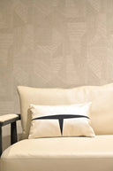 Minimalist Leather Lumbar Cushion Cover - 12x20 inches