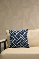 Woven Denim Decor Cushion – 18x18 Inch