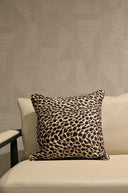 Leopard Print Velvet Cushion Cover - 18x18 Square Pillow