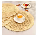Jute Round Mat Set of 4 - 38cm Natural Table Placemats
