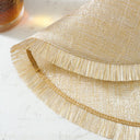 Golden Round Mat Set of 4 - 38cm Premium Table Placemats