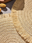 Jute Round Mat Set of 4 - 38cm Natural Table Placemats