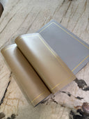 Reversible Golden- Grey Leather Rectangle Table Mat Set of 4 - 30x43cm Premium Placemats