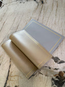 Reversible Golden- Grey Leather Rectangle Table Mat Set of 4 - 30x43cm Premium Placemats