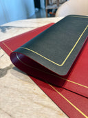 Reversible Red- Black Leather Rectangle Table Mat Set of 4 - 30x43cm Premium Placemats