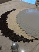 Coffee Round Leather Table Mat Set of 4 - 38cm Premium Placemats