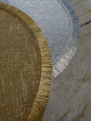 Silver Round Mat Set of 4 - 38cm Premium Table Placemats