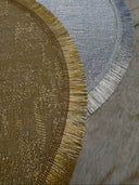 Golden Round Mat Set of 4 - 38cm Premium Table Placemats