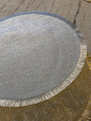 Silver Round Mat Set of 4 - 38cm Premium Table Placemats