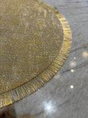 Golden Round Mat Set of 4 - 38cm Premium Table Placemats